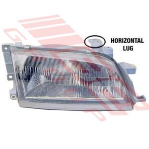 Toyota Corona St190/191 1992-96 Plastic Headlamp - Righthand - Import Single Bulb - Horizontal Lugs