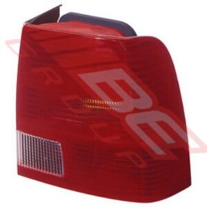 VW Passat B5 1997-99 4 Door Rear Lamp - Right Hand - W/Clear Reverse