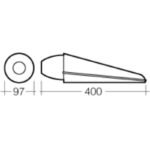 "Amber Torpedo-Shaped Narva 85910 External Cabin Lamp"