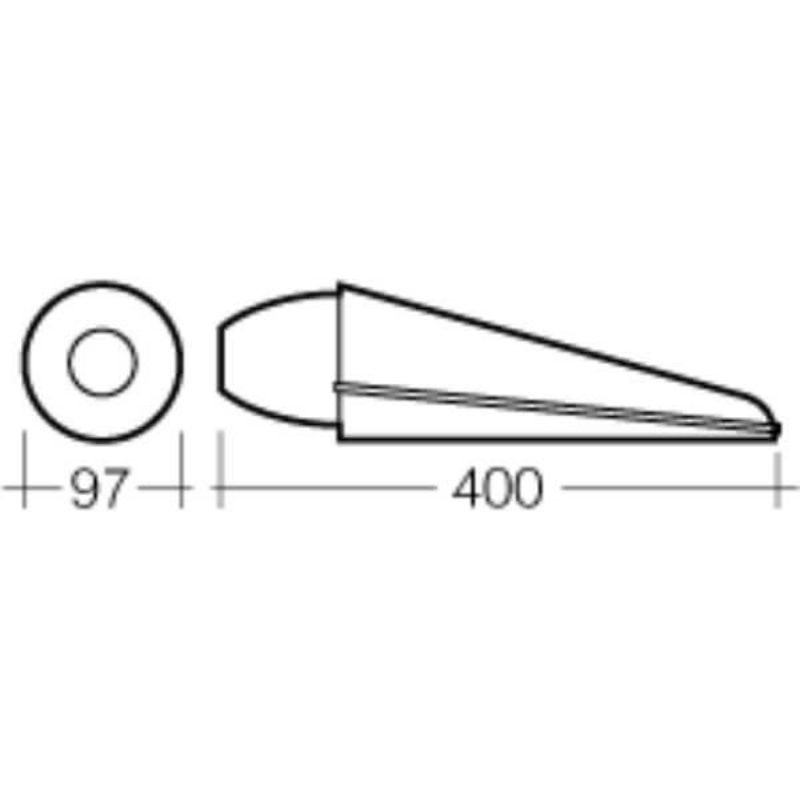 "Amber Torpedo-Shaped Narva 85910 External Cabin Lamp"