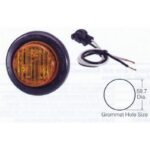 "Amber Narva 93052 10-30V LED Side Marker/Front End Outline Light with Vinyl Grommet"