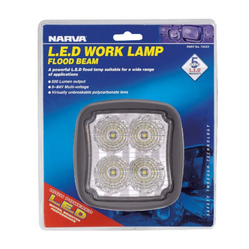 Narva 72453 9-64V 5W LED Work Lamp Flood Beam - 2000 Lumens | Bright & Powerful Lighting Narva 72453 9-64V 5W LED Work Lamp Flood Beam - 2000 Lumens | Bright & Powerful Lighting