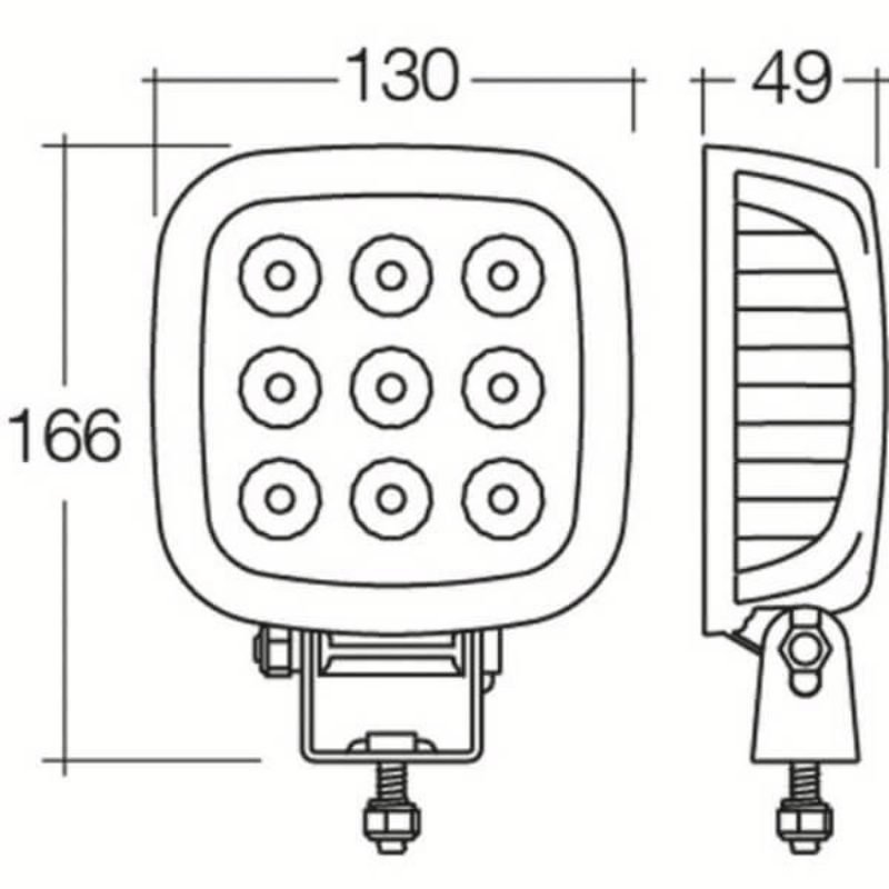 "Narva 72459 9-33V LED Work Lamp Flood Beam - 2500 Lumens | Bright & Powerful Lighting"