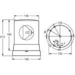 24V Permanent Mount Hella Halogen Beacon Blue - High Visibility Lighting Solution