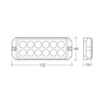 "Amber LED Strobe Light 12/24V Permanent Mount - Narva"