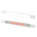 "24V Hella White/Red Slim LED Strip Lamp - Brighten Up Your Home!"