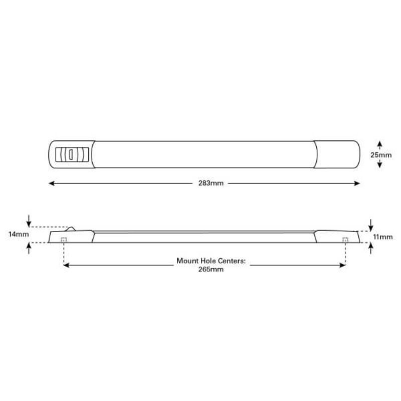 "24V Hella White/Red Slim LED Strip Lamp - Brighten Up Your Home!"