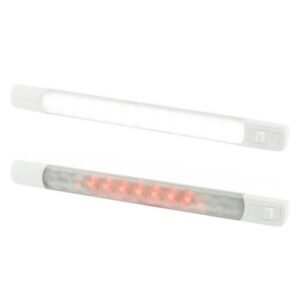 "24V Hella White/Red Slim LED Strip Lamp - Brighten Up Your Home!"