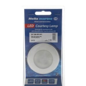 "24V White LED Round Spotlight with White Rim by Hella"