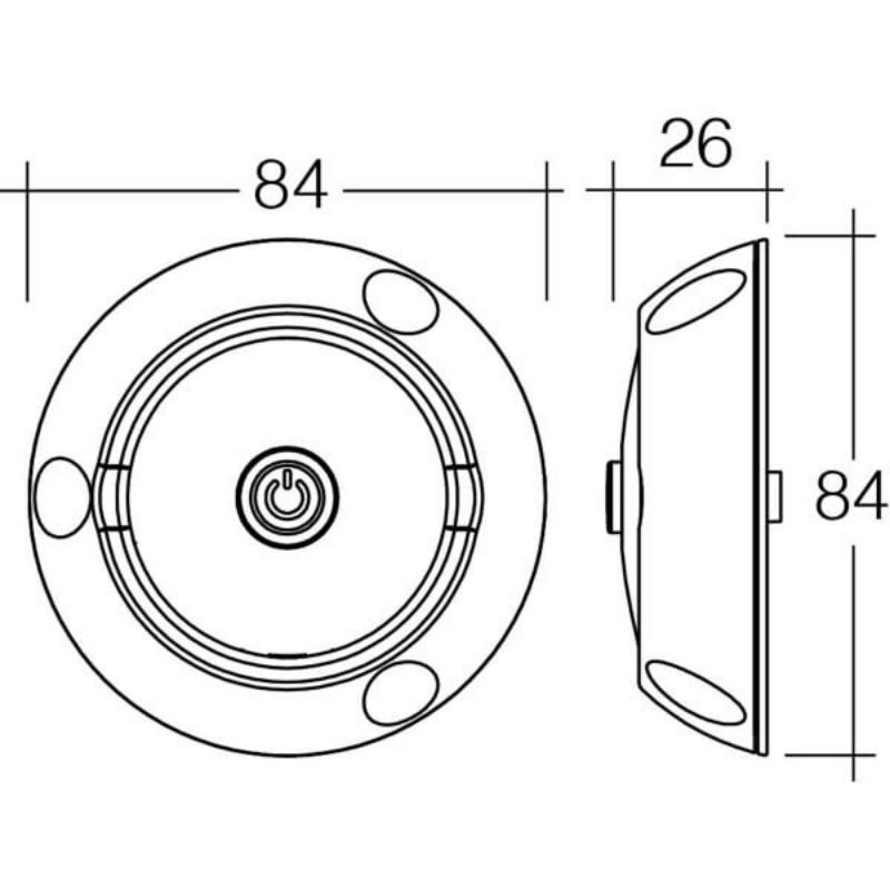 "Narva 9-33V LED Interior Swivel Lamp w/ Off/On Switch - 87656"