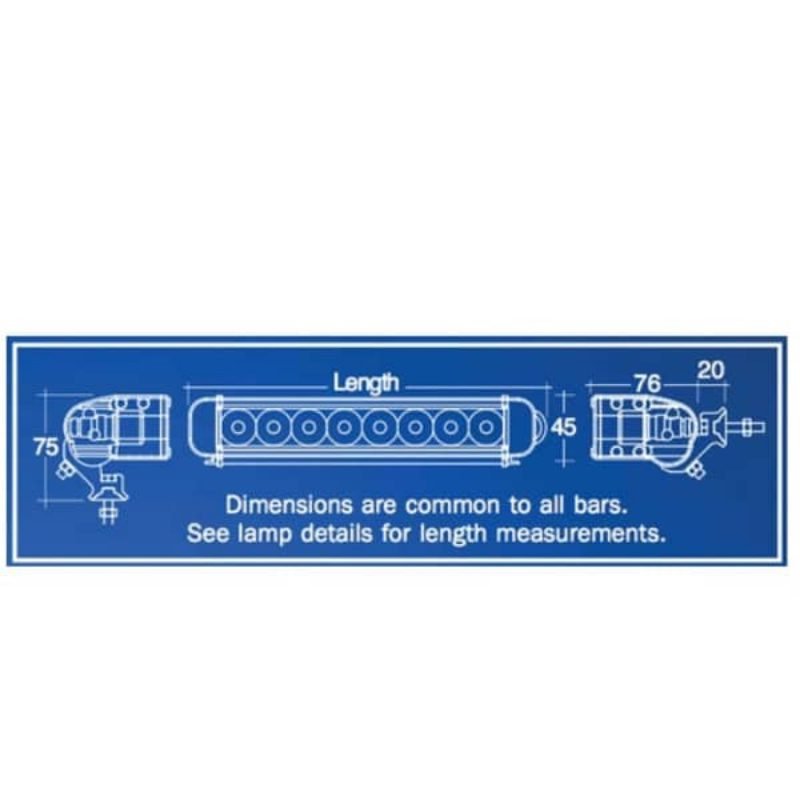 "Narva 9-32V LED Driving Lamp Bar Spot Beam - 9800 Lumens | Brightest Spot Beam for Off-Road Driving"