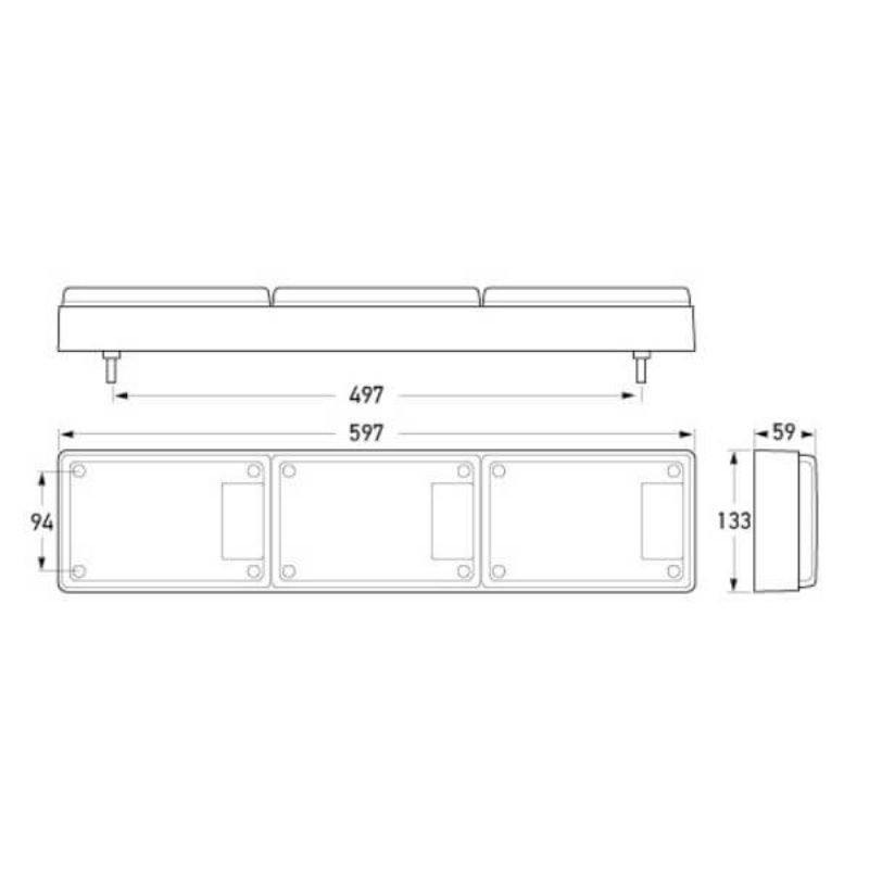 "Hella Jumbo-S LED Triple Module Stop/Rear Position/Rear Direction Indicator/Reversing Lamp - High Visibility & Quality!" "Hella Jumbo-S LED Triple Module Stop/Rear Position/Rear Direction Indicator/Reversing Lamp - High Visibility & Quality!"