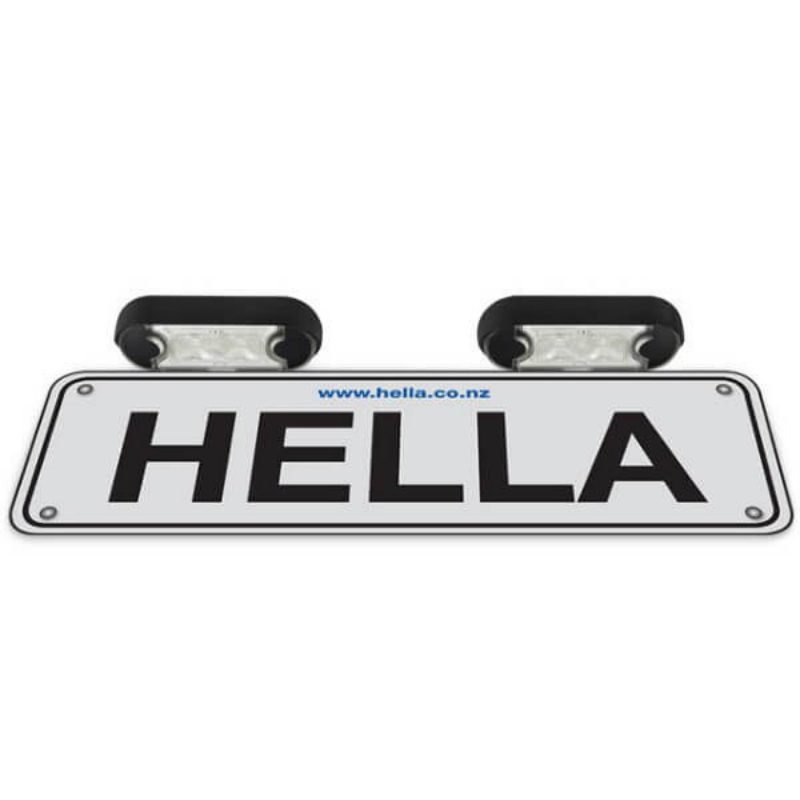 "Hella Duraled Flush Mount Number Plate Insert - Stylish & Durable Car Accessory"