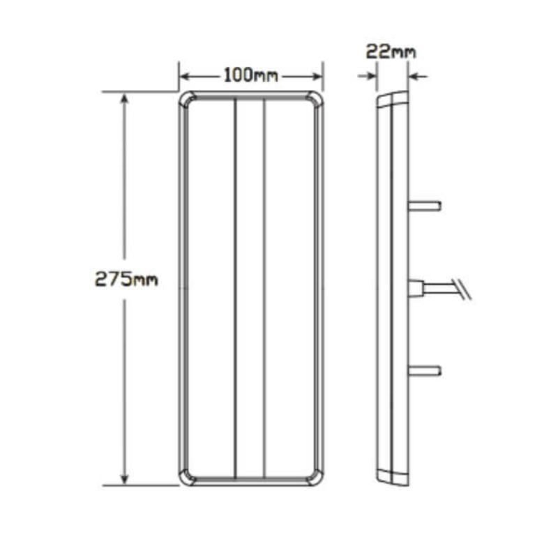 LED Autolamps 275MAR Stop/Tail/Indicator/Reflector Combination Lamp - Multivolt