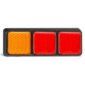 Led Autolamp 282ARRMB - Stop/Tail/Indicator LED Light 12/24v Amber/Red/Red Lens 48 LEDs