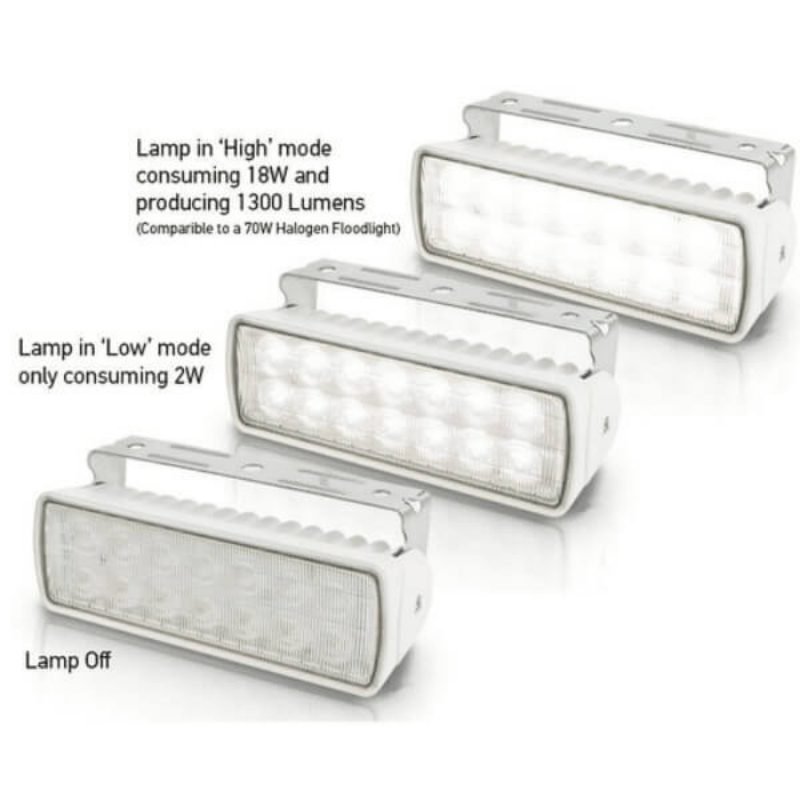 "Hella Sea Hawk-Xlr LED Spread Light - White, 9-33Vdc"