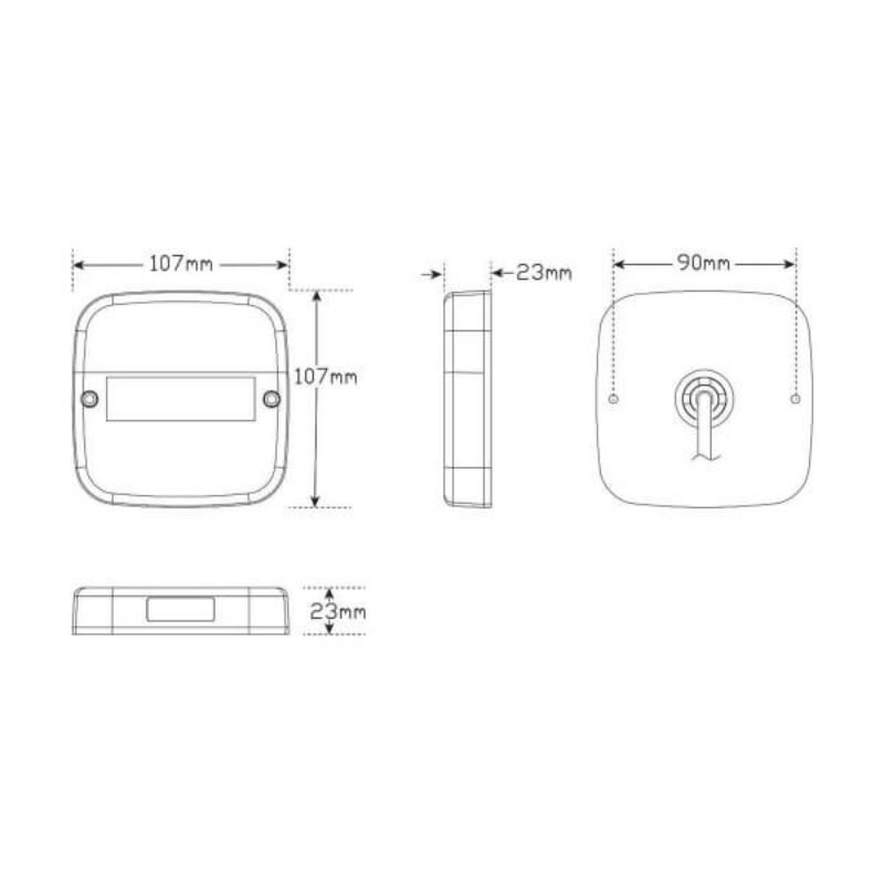 Led Autolamps 99Arlm Stop/Tail/Ind/Reflector/Licence Combination Lamp - Multivolt