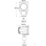 Oex Led Work Light Square 9 To 48V Flood Beam - Solo Prime