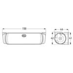 Hella Day Time Running Light LED 9-33V Rectangle Universal - Single Hella Day Time Running Light LED 9-33V Rectangle Universal - Single