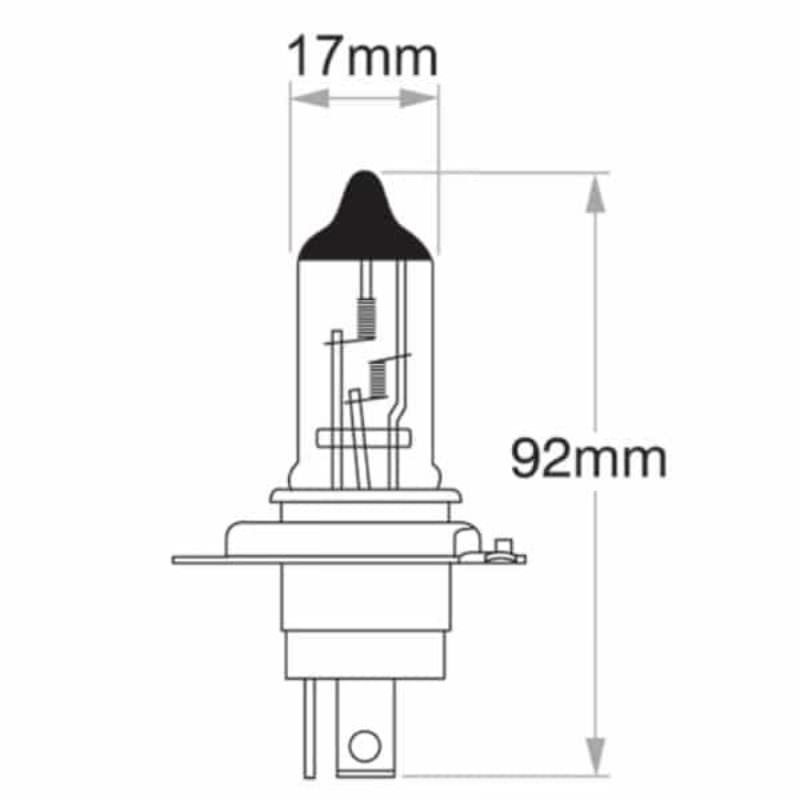 "Narva 48951BL H4 Globe 12V 130/100W Standard - 1 Piece | High Quality, Reliable Lighting"