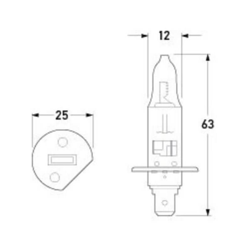 "Hella H1 Halogen Bulb 24V 70W - Bright, Long-Lasting Lighting for Your Vehicle"