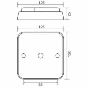 Trailequip Trailparts Led Tail Lamp, 120X125mm, Multivolt, L/H
