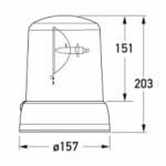 "Hella Revolving Beacon Kl 7000 - Magnetic Mount: Bright, Durable, and Easy to Install"
