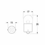 "Hella Bayonet Rear Position Marker & Clearance Lamp Globe Long Life - 1 Piece" "Hella Bayonet Rear Position Marker & Clearance Lamp Globe Long Life - 1 Piece"