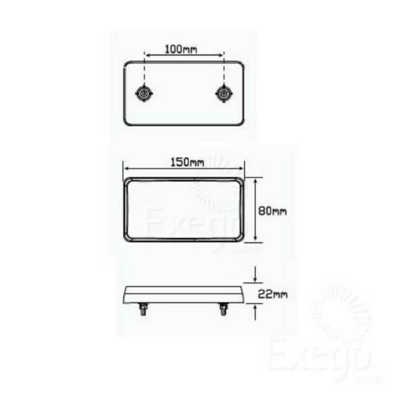 Led Autolamps 151Bar Stop/Tail/Indicator & Reflector Combination Lamp