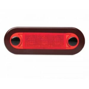 "Hella Red Rectangular 12V Wide Rim Lamp - Red Lens"