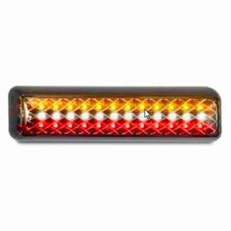 LED Autolamps 200BIRSTME2 Stop/Tail/Indicator/Reverse Combination Lamp - Black