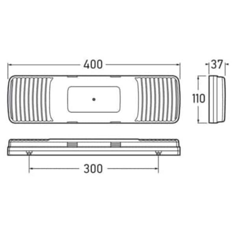 "Hella LED Stop/Rear Position/Rear Direction Indicator Lamp with Retro Reflector - Left or Right" "Hella LED Stop/Rear Position/Rear Direction Indicator Lamp with Retro Reflector - Left or Right"