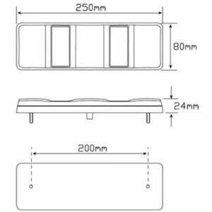 Led Autolamps 250Arwm Stop/Tail/Indicator/Reverse Combination Lamp