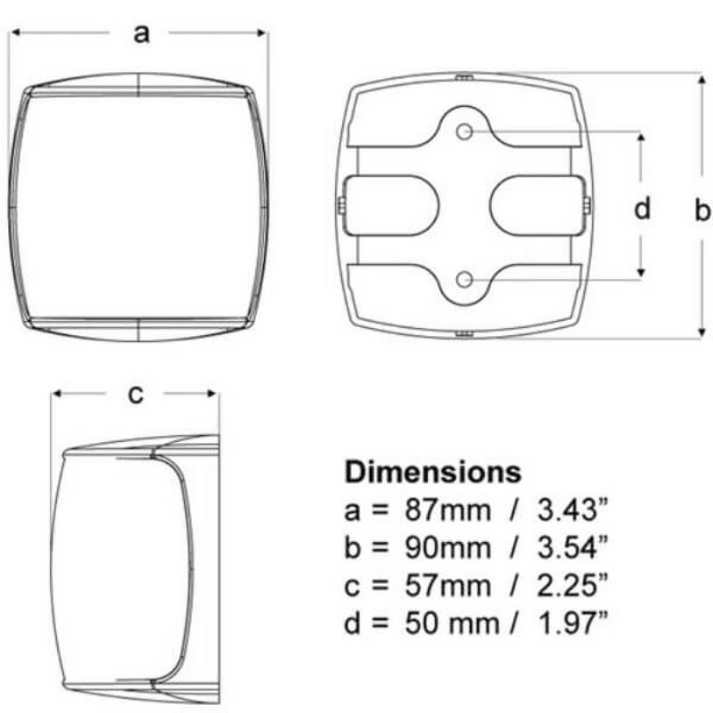 "Hella Naviled Pro 2Nm Port Black Shroud Navigation Lamp - Illuminate Your Path with Professional Navigation Lighting"