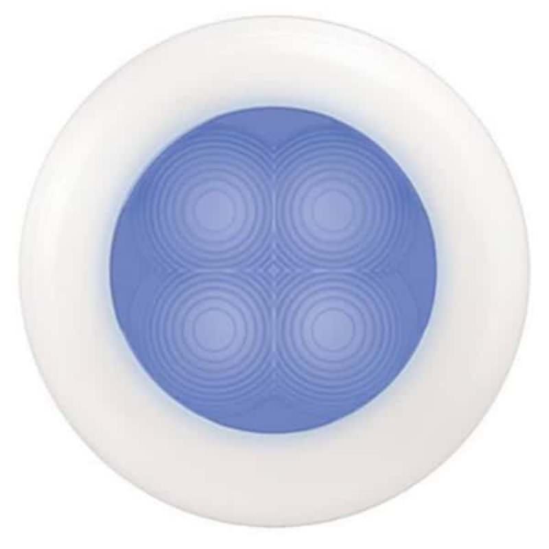 "Hella 12V LED Round Slimline Blue Wheel Rim Lights"