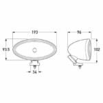 "Hella Comet 300 Spread Beam Driving Lamp: Brighten Your Drive with Maximum Visibility"