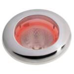 "Hella 2JA343980052 SpotLED Fix White/Red Stainless Steel Silver Rim"