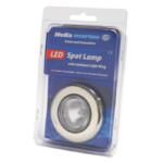 "Hella 2JA343980052 SpotLED Fix White/Red Stainless Steel Silver Rim"