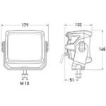 "Hella RokLUME 380 LED Work Lamp: Close Range Heavy Duty Illumination"