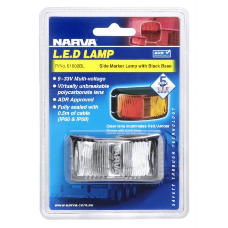 "Narva 91602 Red Amber LED Side Marker Lights - Brighten Up Your Vehicle!" "Narva 91602 Red Amber LED Side Marker Lights - Brighten Up Your Vehicle!"