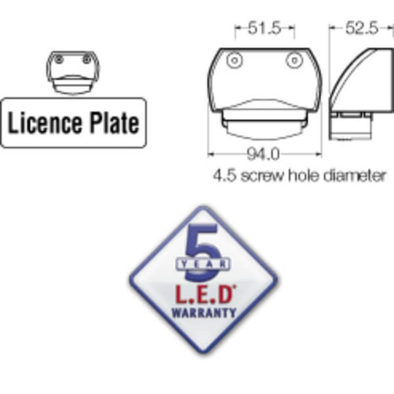 "Narva 91672 9-33V 5 L.E.D License Plate Lamp in Chrome Housing - Illuminate Your Vehicle!" "Narva 91672 9-33V 5 L.E.D License Plate Lamp in Chrome Housing - Illuminate Your Vehicle!"
