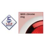 "Narva 94336W 9-33V Red LED Rear Stop/Tail Lamp with Chrome Ring" "Narva 94336W 9-33V Red LED Rear Stop/Tail Lamp with Chrome Ring"