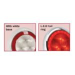 "Narva 94336W 9-33V Red LED Rear Stop/Tail Lamp with Chrome Ring" "Narva 94336W 9-33V Red LED Rear Stop/Tail Lamp with Chrome Ring"